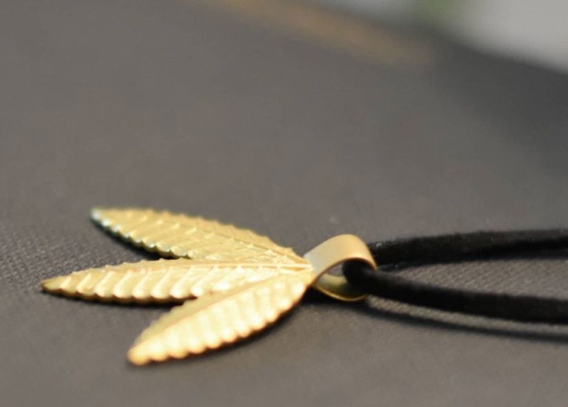 The willow golden leaf pendant _thumbnail_2